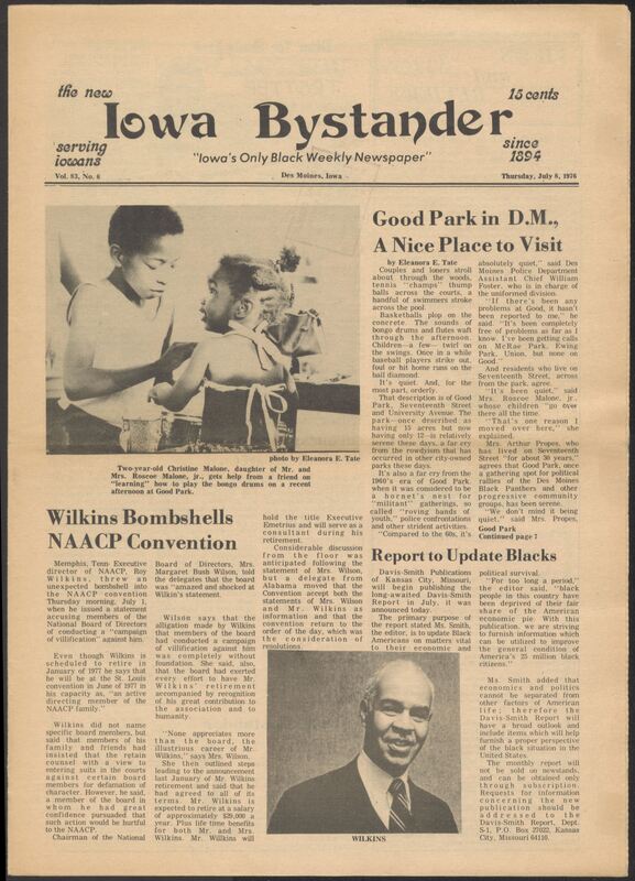 Iowa’s Bystander newspaper (going by various titles throughout the years) was established in Des Moines, Iowa in 1894. The weekly newspaper served as the voice of Iowa’s African American community and covered a variety of local, national, and occasionally international matters. Topics focused on the Black community and was founded with this intent. The newspaper went by various titles throughout the years including: Iowa State Bystander, Iowa Bystander, The Bystander, and The New Iowa Bystander.
