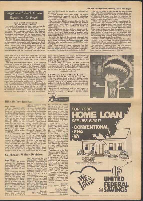 Iowa’s Bystander newspaper (going by various titles throughout the years) was established in Des Moines, Iowa in 1894. The weekly newspaper served as the voice of Iowa’s African American community and covered a variety of local, national, and occasionally international matters. Topics focused on the Black community and was founded with this intent. The newspaper went by various titles throughout the years including: Iowa State Bystander, Iowa Bystander, The Bystander, and The New Iowa Bystander.