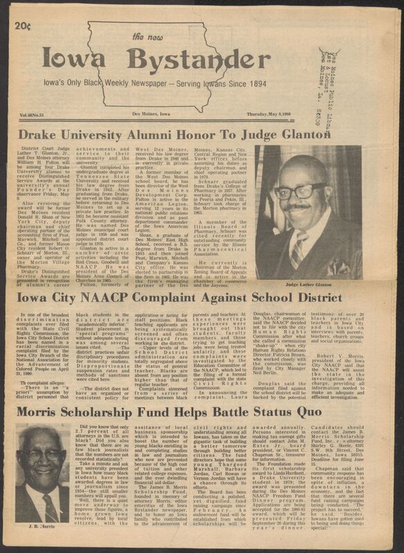 Iowa’s Bystander newspaper (going by various titles throughout the years) was established in Des Moines, Iowa in 1894. The weekly newspaper served as the voice of Iowa’s African American community and covered a variety of local, national, and occasionally international matters. Topics focused on the Black community and was founded with this intent. The newspaper went by various titles throughout the years including: Iowa State Bystander, Iowa Bystander, The Bystander, and The New Iowa Bystander.
