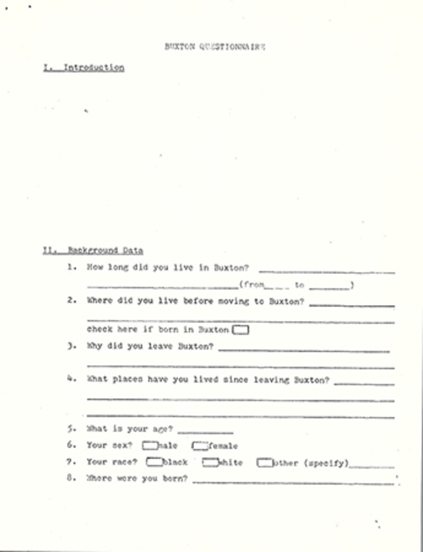 Buxton project interview guide.