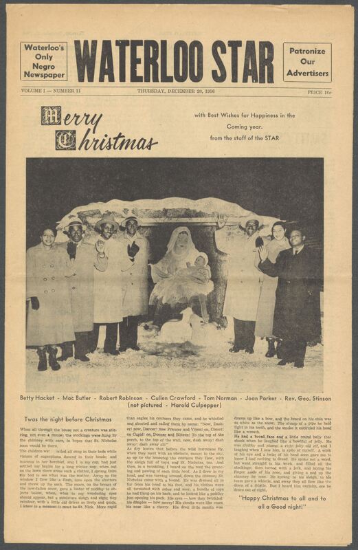 The Waterloo Star was a newspaper for the Black community published weekly in Waterloo, Iowa, during the 1950s. It used the same slogan, "Waterloo's Only Negro Newspaper," as an earlier paper, The Waterloo Post. The Star covered news of interest to local African Americans, including racial integration and other political and cultural topics. The issues in this collection range from August to December 1956. They are digitized versions of microfilm copies.