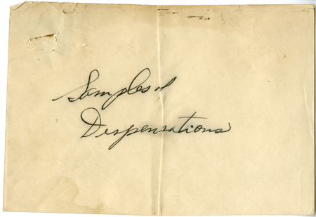 Samples Of Dispensation