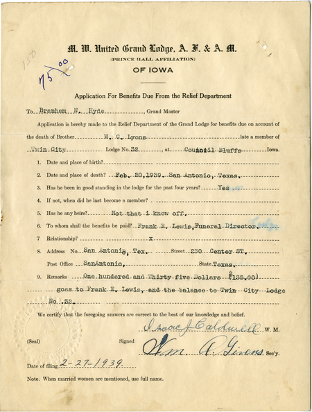 Relief Benefits Application