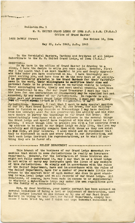 Bulletin No. 5