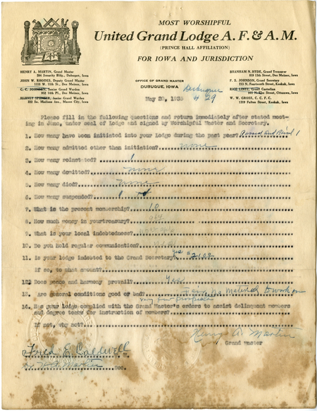 Questionnaire, Dubuque #29