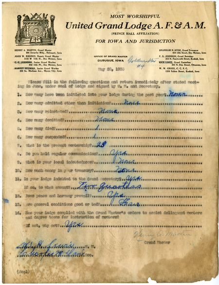 Questionnaire, Golden Star #4