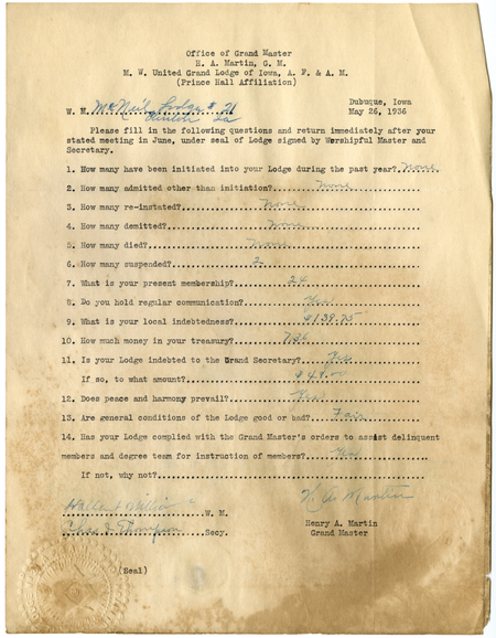 Questionnaire, Mcneil #21