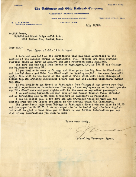 Correspondence Between W. W. Gross And E. J. Gleason