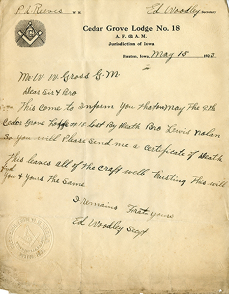 Correspondence Between W. W. Gross And Ed Woodley