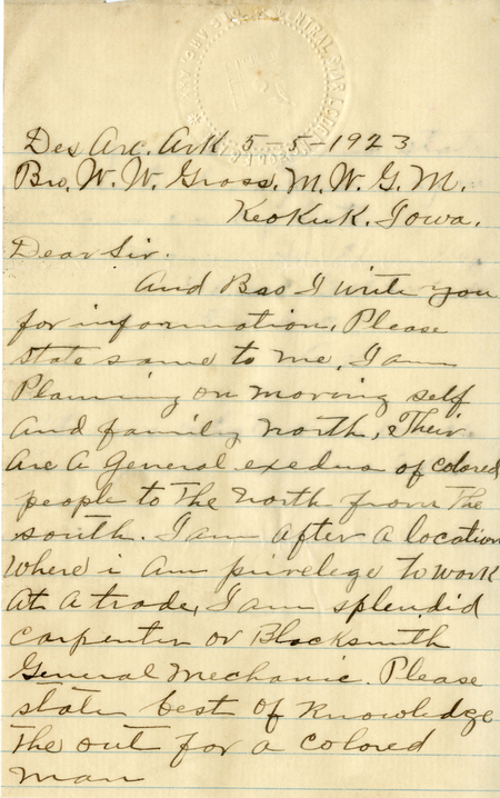 Correspondence Between W. W. Gross And Chas. E. Gillette