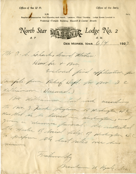 Correspondence Between Branham Hyde And Grand Master A. G. Clark