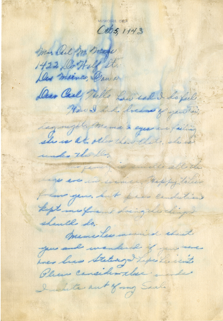 Correspondence To Carl M. Mays