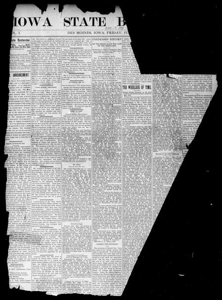 Iowa state bystander. volume 01, June 29, 1894