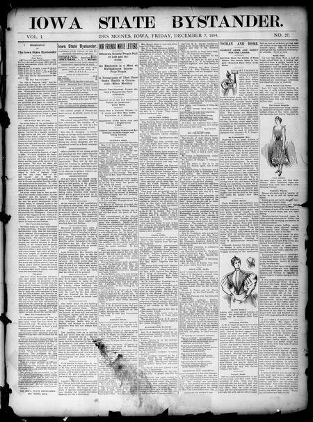 Iowa state bystander. volume 01, number 27, December 7, 1894