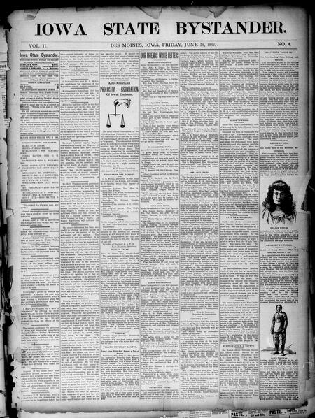 Iowa state bystander. volume 02, number 04, June 28, 1895