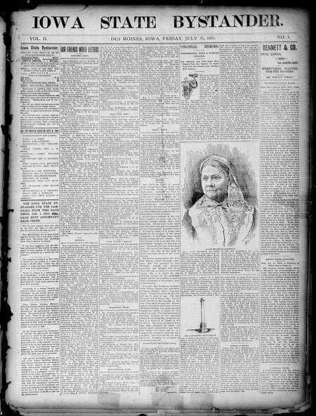 Iowa state bystander. volume 02, number 08, July 26, 1895