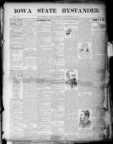 Iowa state bystander. volume 02, number 17, September 27, 1895