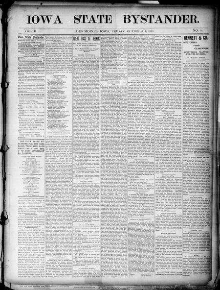 Iowa state bystander. volume 02, number 18, October 04, 1895