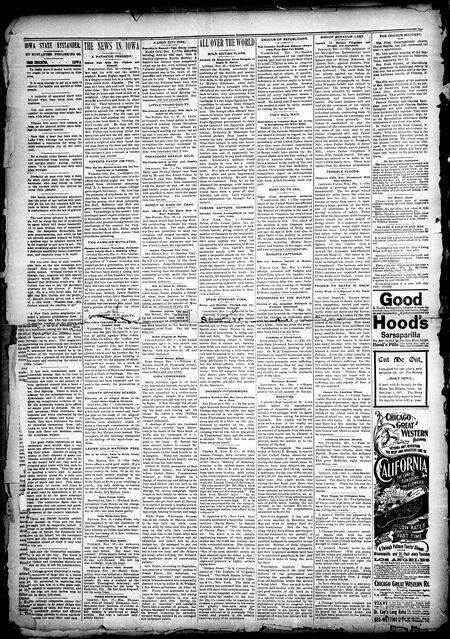 Iowa state bystander. volume 3, number 25, December 4, 1896