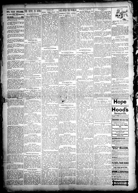 Iowa state bystander. volume 3, number 27, December 18, 1896