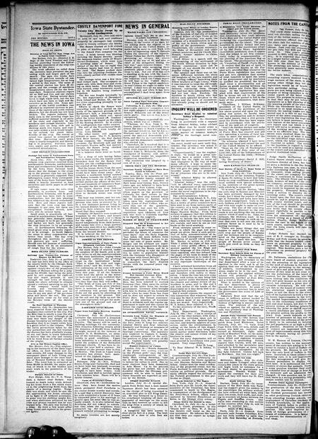 Iowa state bystander. volume 8, number 7, July 26, 1901