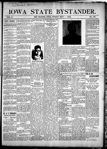 Iowa state bystander. volume 9, number 46, May 1, 1903