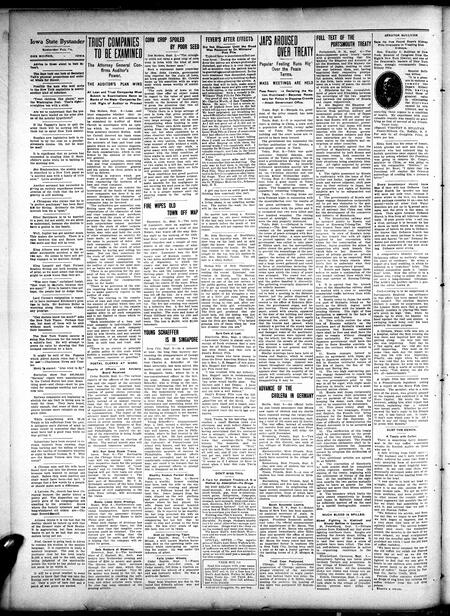 Iowa state bystander. volume 12, number 14, September 8, 1905