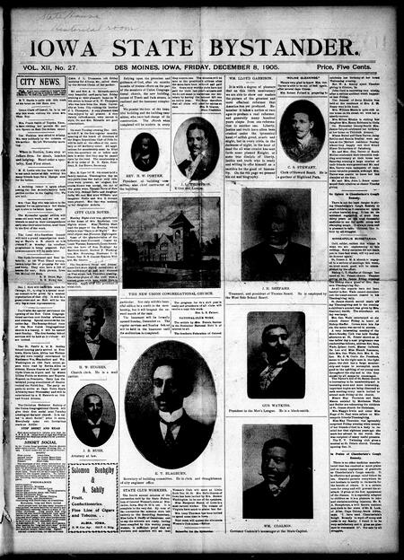 Iowa state bystander. volume 12, number 27, December 8, 1905