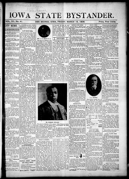 Iowa state bystander. volume 12, number 41, March 16, 1906