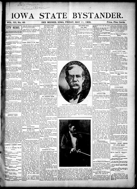 Iowa state bystander. volume 12, number 49, May 11, 1906