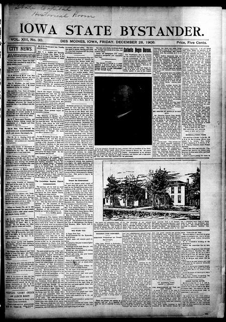 Iowa state bystander. volume 13, number 30, December 28, 1906