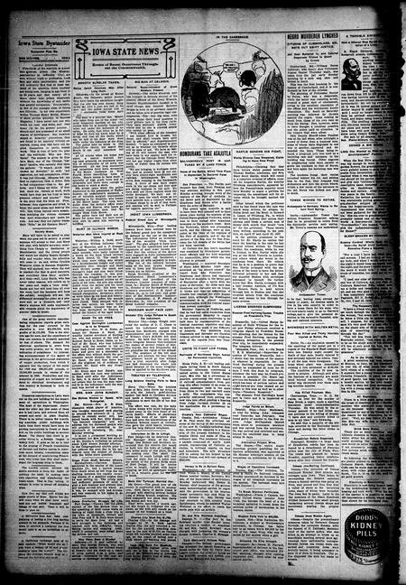Iowa state bystander. volume 14, number 19, October 11, 1907