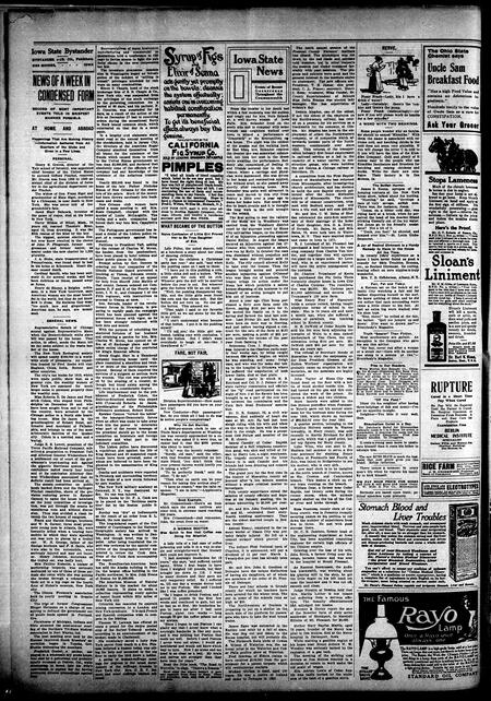 Iowa state bystander. volume 16, issue 31, January 14, 1910