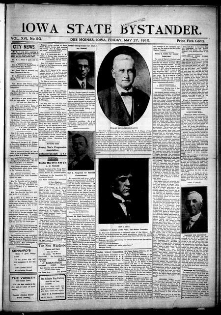 Iowa state bystander. volume 16, issue 50, May 27, 1910