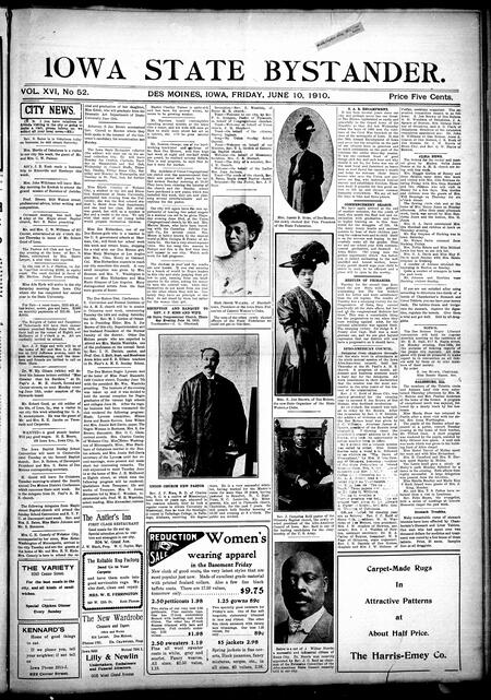 Iowa state bystander. volume 16, issue 52, June 10, 1910