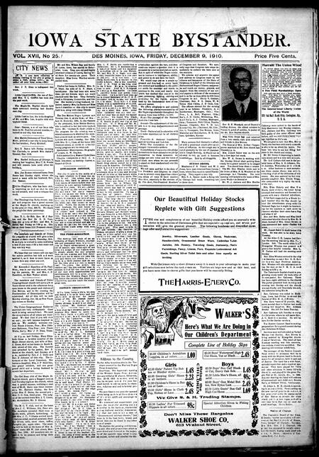 Iowa state bystander. volume 17, issue 25, December 09, 1910