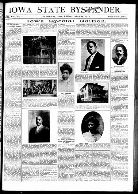 Iowa state bystander. volume 17, issue 01, June 16, 1911