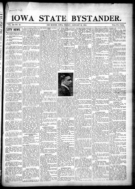 Iowa state bystander. volume 20, number 32, January 30, 1914