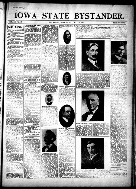 Iowa state bystander. volume 20, number 47, May 15, 1914