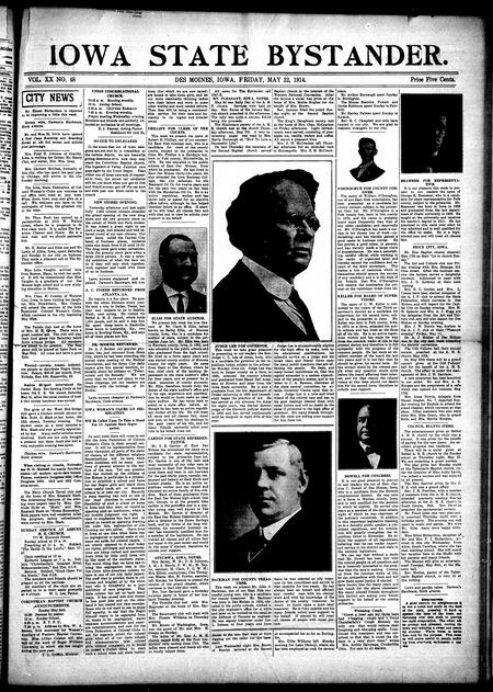 Iowa state bystander. volume 20, number 48, May 22, 1914