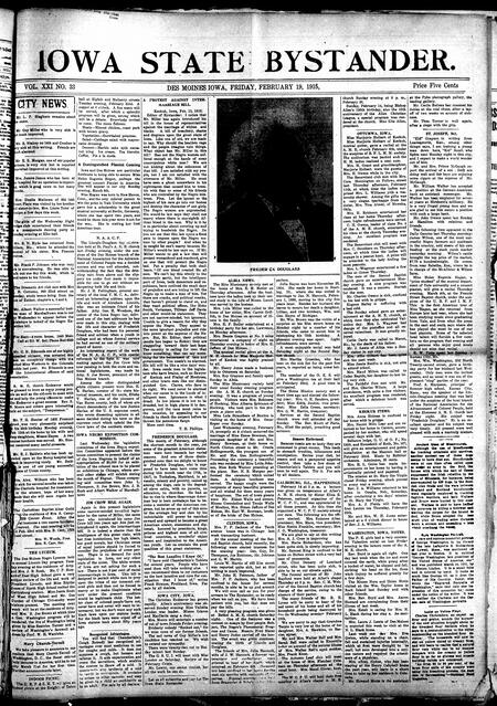 Iowa state bystander. volume 22, number 34, February 19, 1915