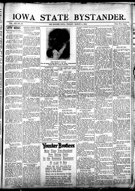 Iowa state bystander. volume 22, number 36, March 5, 1915