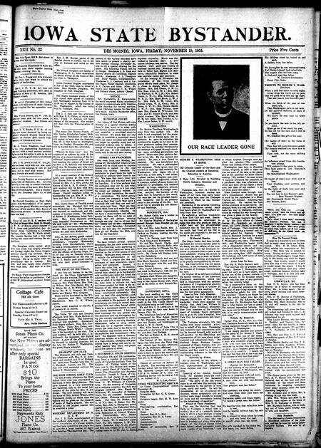 Iowa state bystander. volume 22, number 22, November 19, 1915