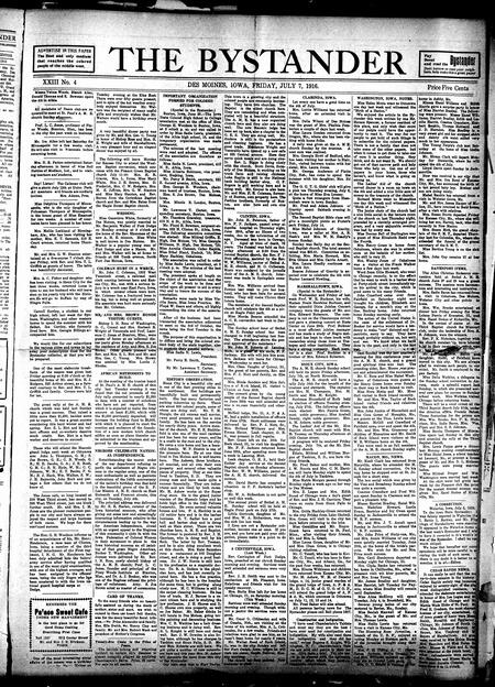 Bystander. volume 23, number 4, July 7, 1916