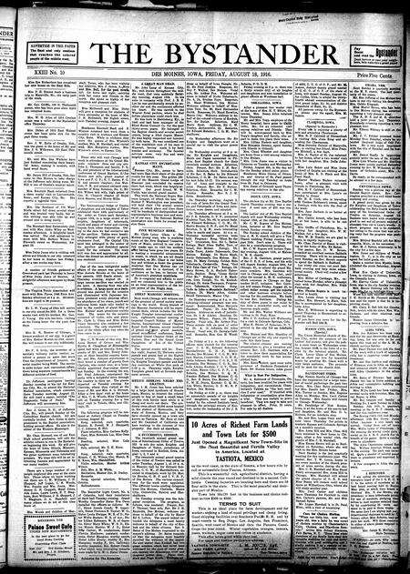 Bystander. volume 23, number 10, August 18, 1916