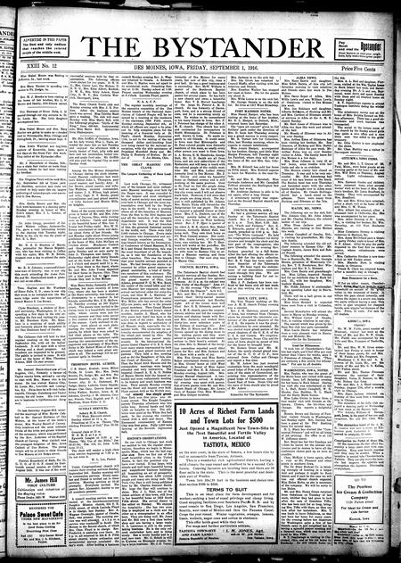 Bystander. volume 23, number 12, September 1, 1916