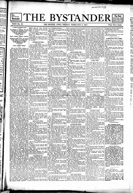 Bystander. volume 23, number 34, February 2, 1917