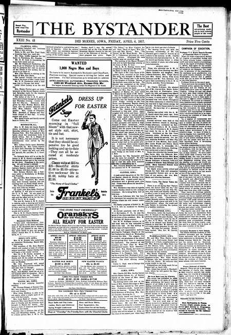 Bystander. volume 23, number 43, April 6, 1917