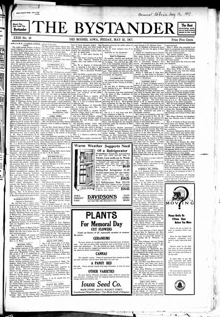 Bystander. volume 23, number 49, May 25, 1917