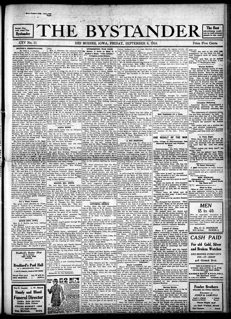 Bystander. volume 25, number 11, September 6, 1918